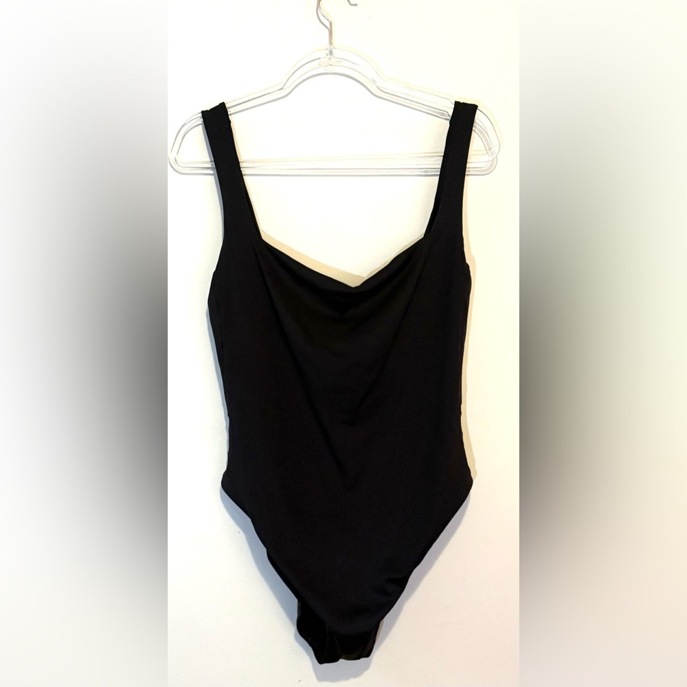 Left On Friday Black Square Neck One-Piece Swimsuit - Picture 5 of 7